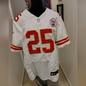 NFL Kansas City Chiefs White #25 Charles jersey With AFC Patch Size 40 M